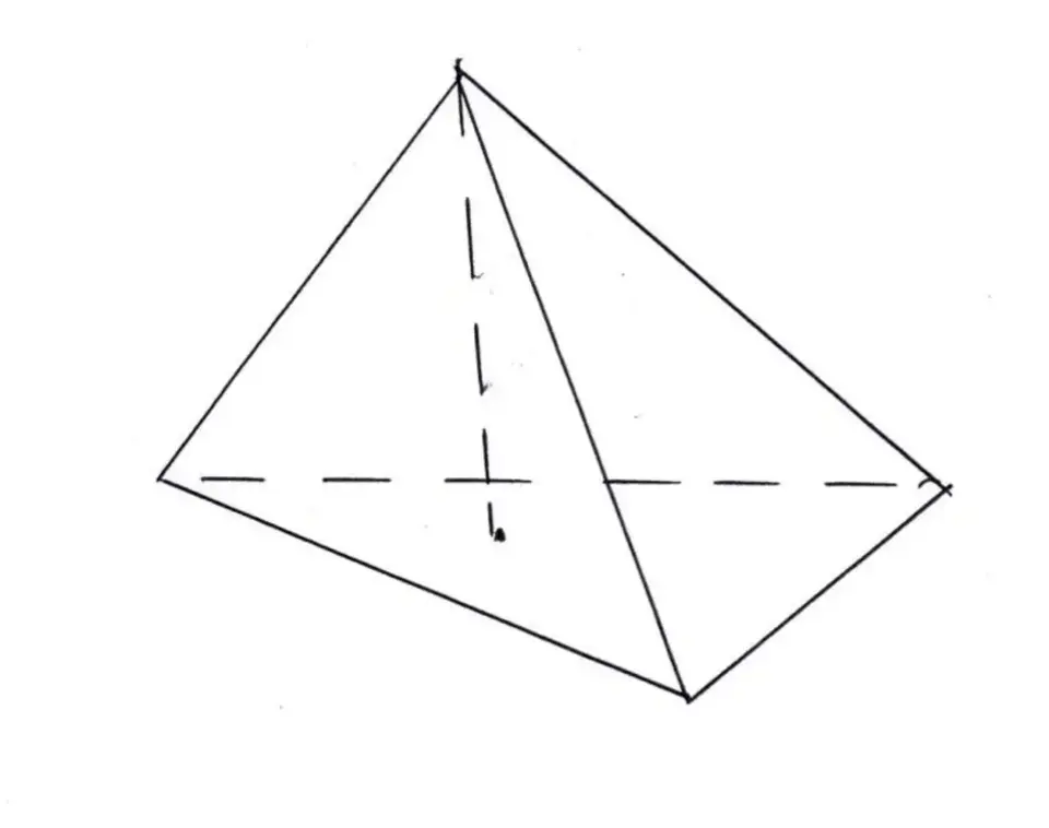 Прямая треугольная пирамида рисунок