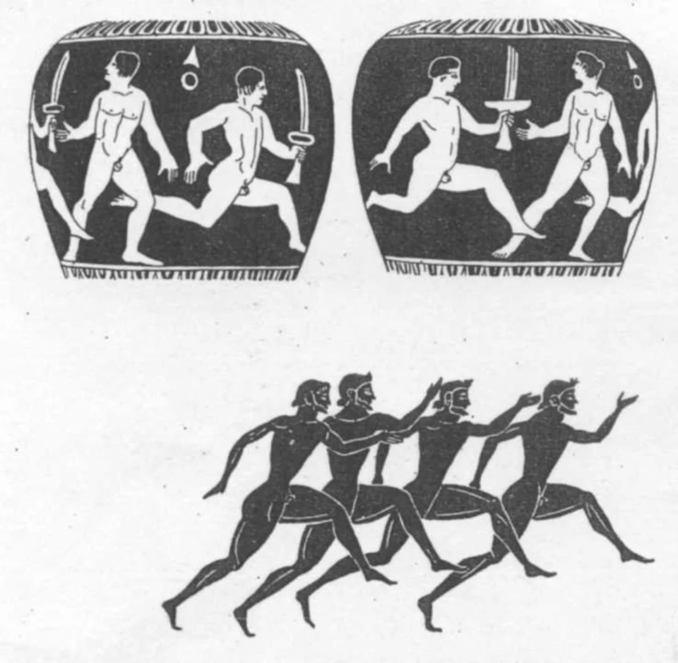 Бегуны древней Греции рисунок. Олимпийский бегун в древней Греции. Марафонец древняя Греция. Рисунок атлета в древней Греции.