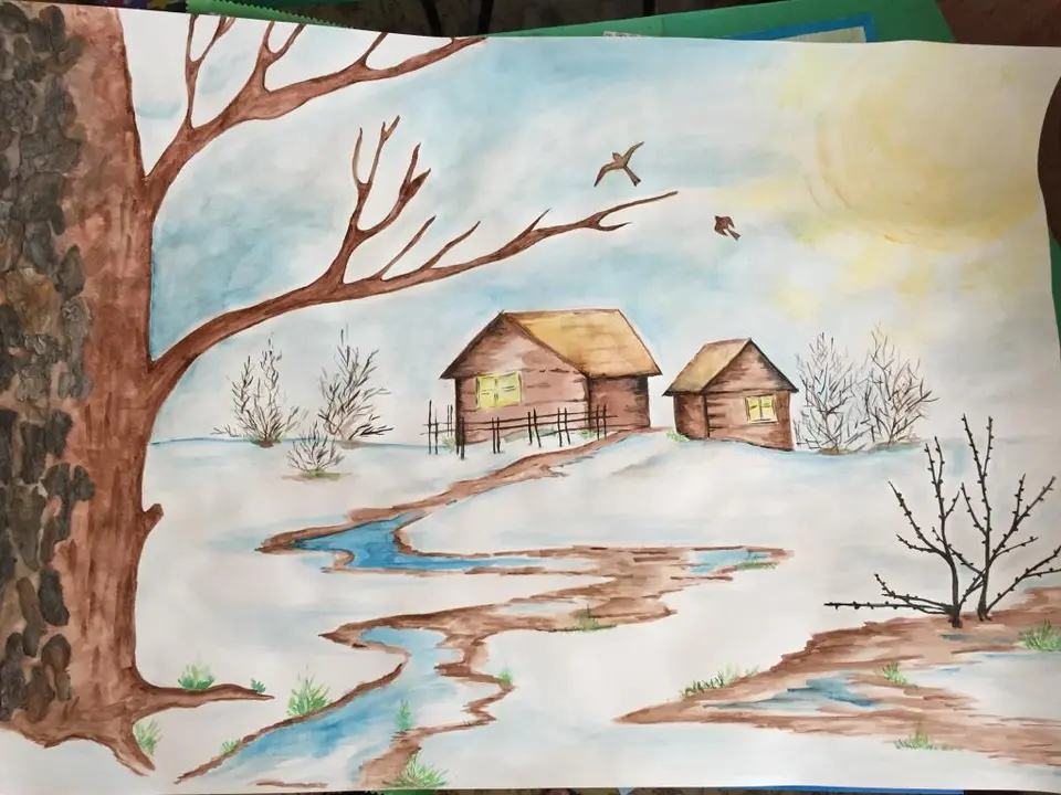 Рисунок на тему весна
