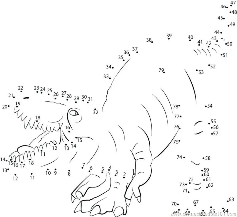 Рисование по точкам динозавры