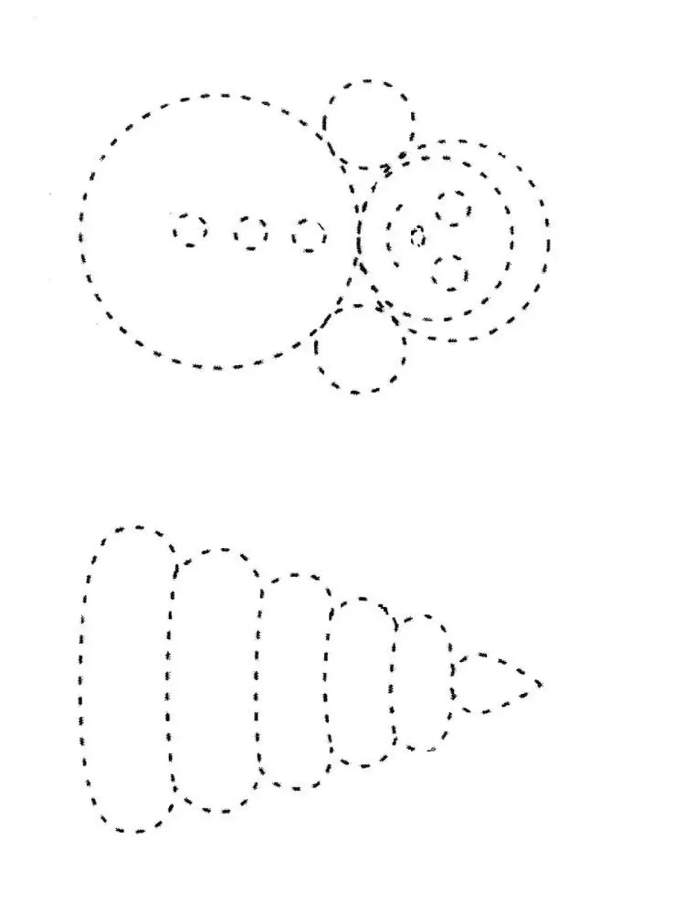 Рисунки по точкам для малышей