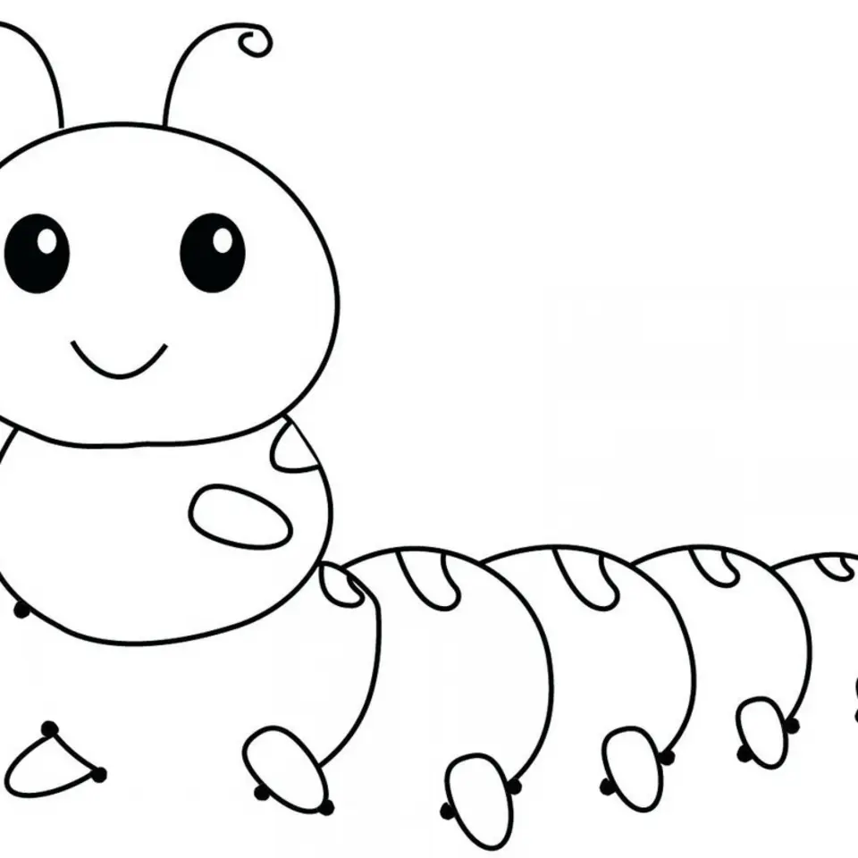 Раскраски гусеница для дошкольников