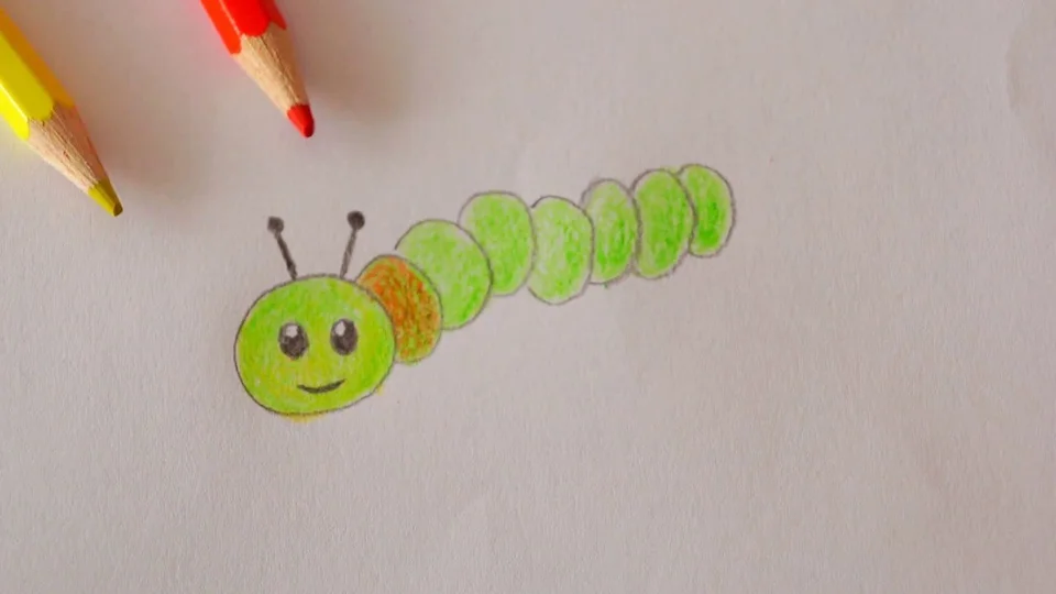 Рисуем гусеницу