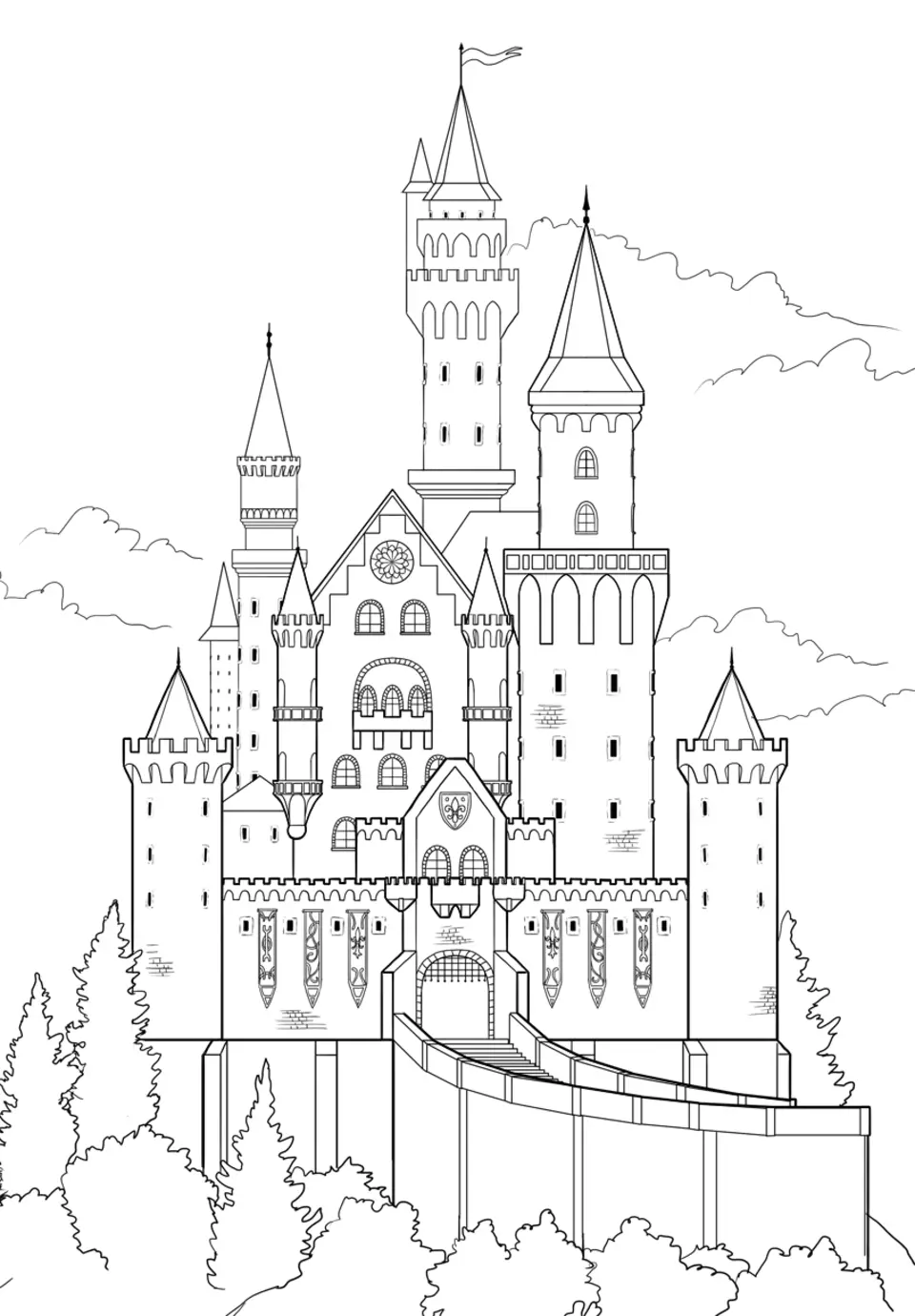 Замок нойшванштайн план замка
