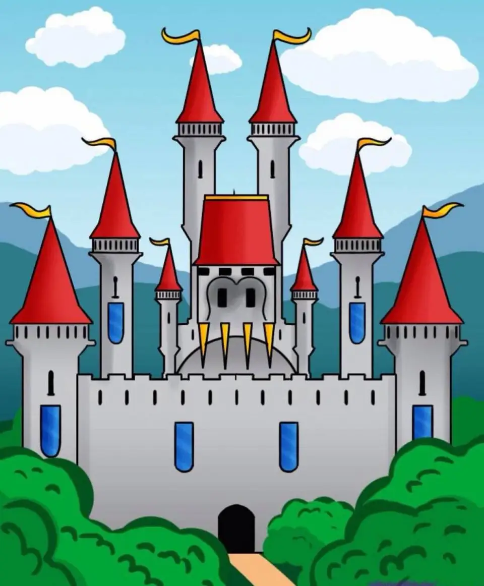 Детский рисунок замок