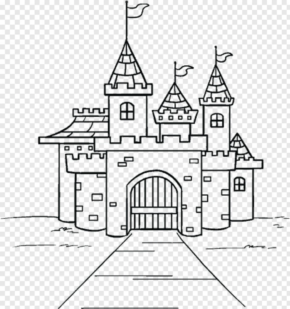 Замок рисунок легкий