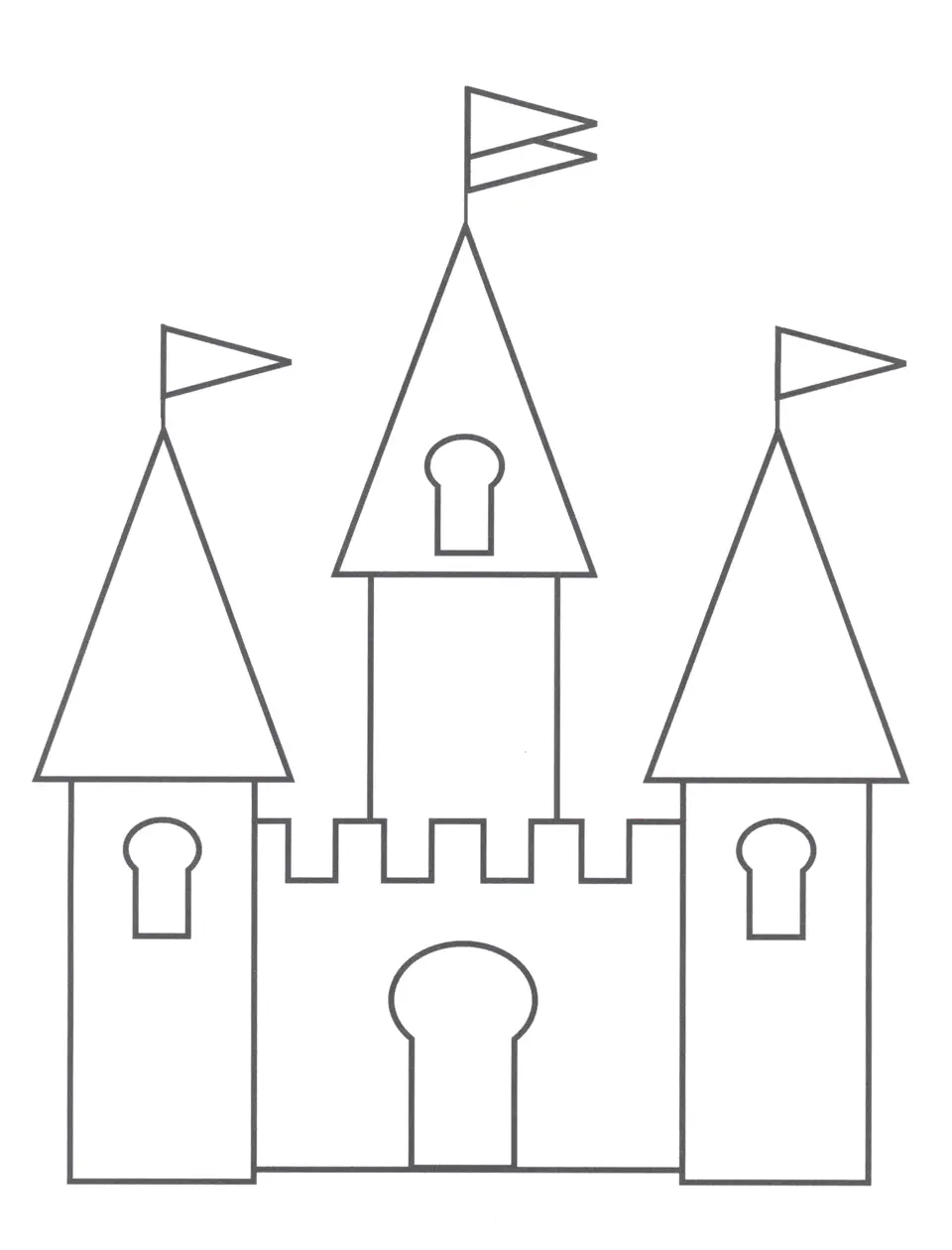 Красивый замок из геометрических фигур