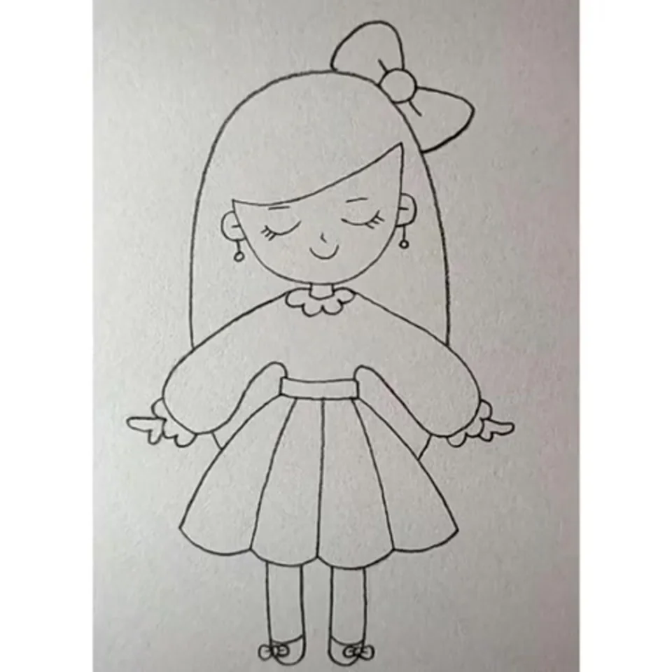 Рисунок маленькой девочки карандашом