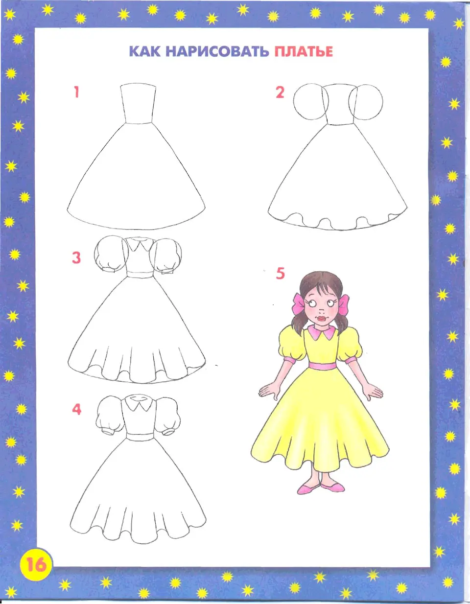 Рисунки карандашом платья для начинающих