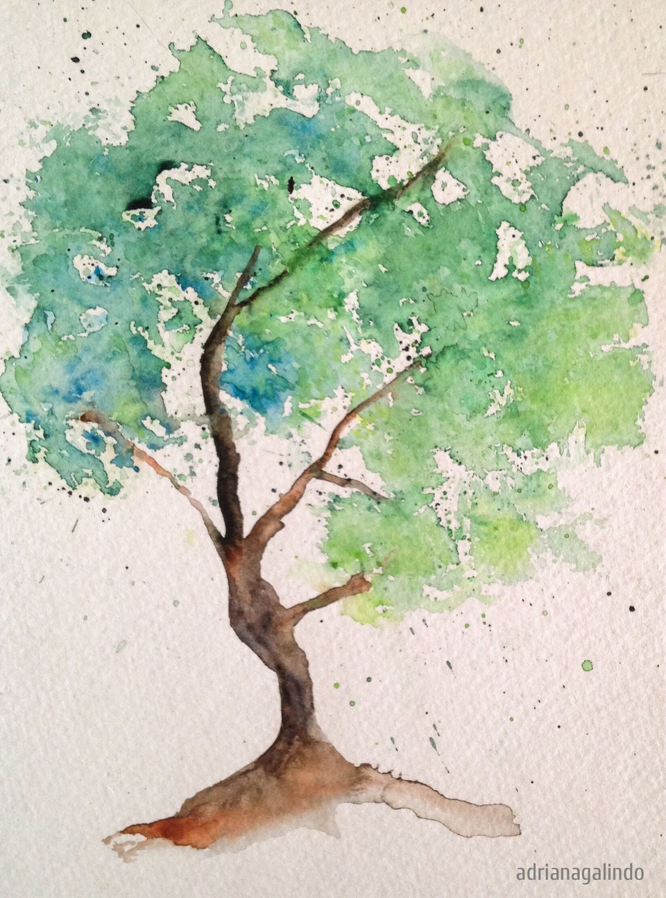 Дерево красками
