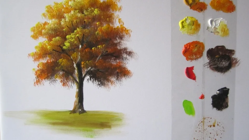 Рисуем дерево масляными красками