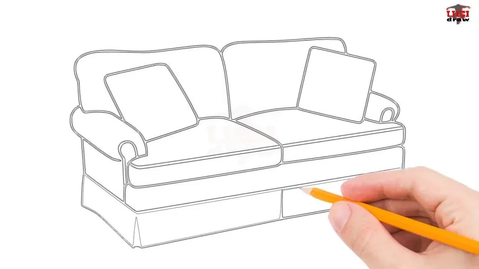 Рисовать диван