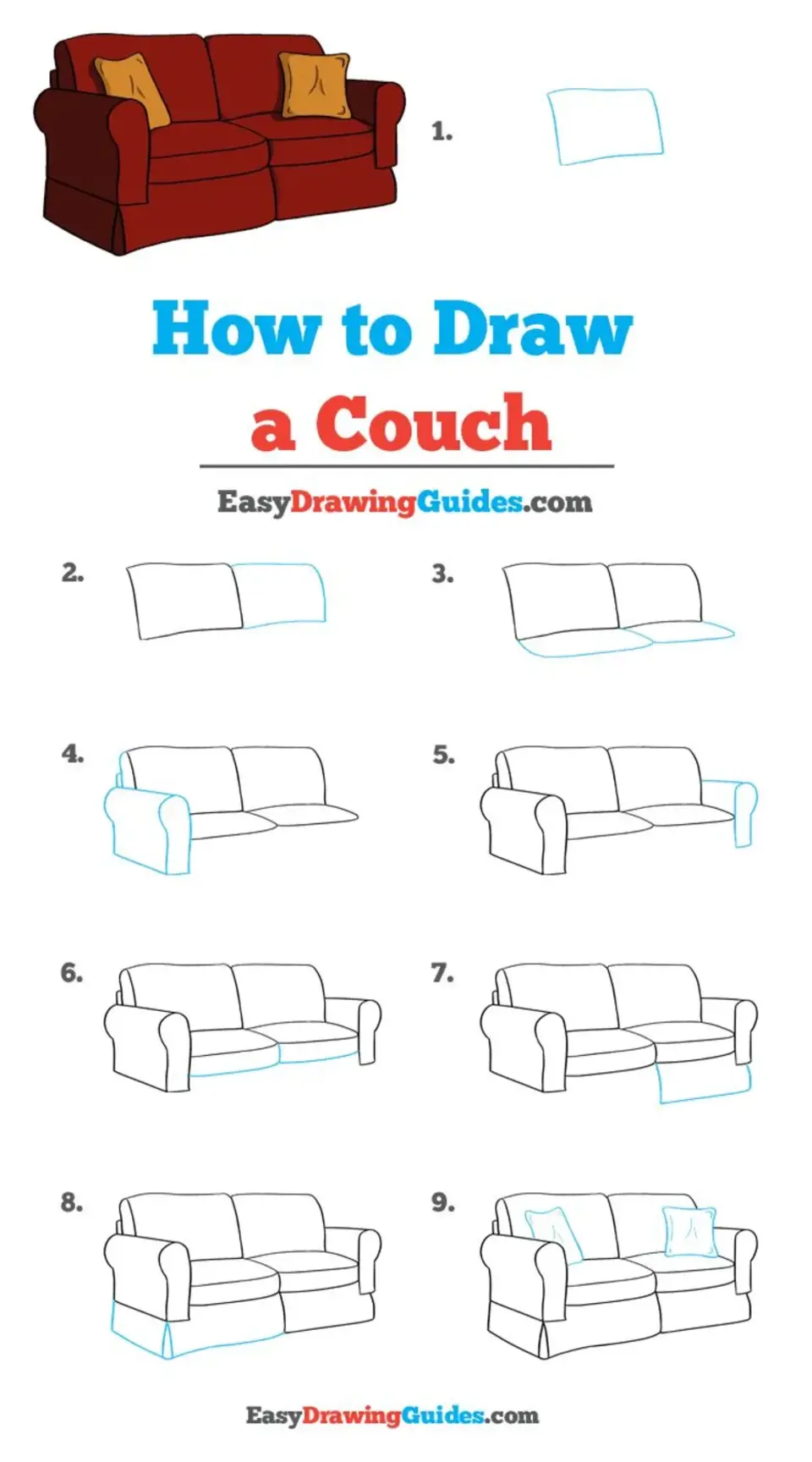 How to draw sofa