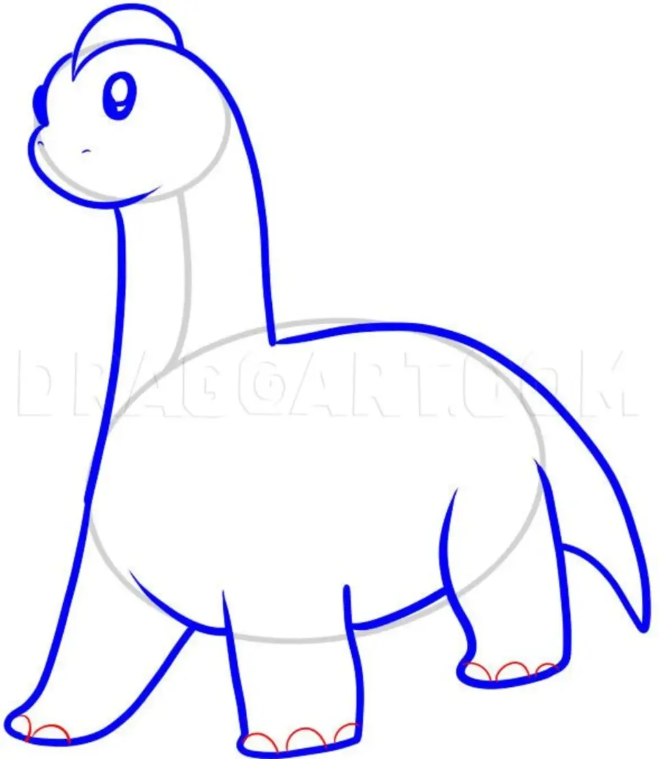Рисунок динозавра для детей