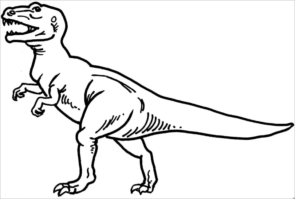 Раскраска динозавр тирекс