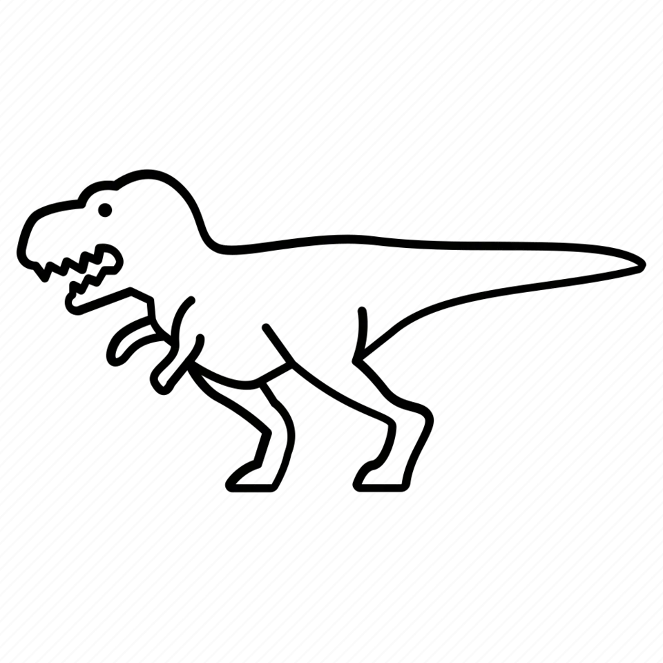 Тираннозавр трафарет