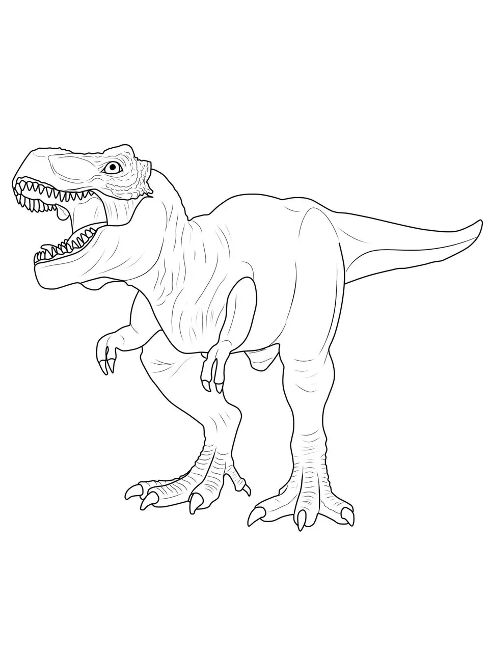Раскраска динозавры тираннозавр