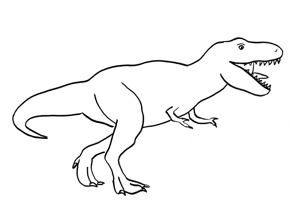 Тираннозавр раскраска для детей