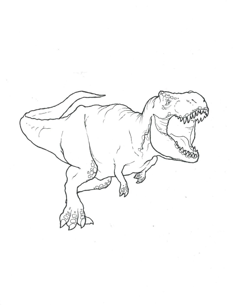Раскраска динозавр тирекс