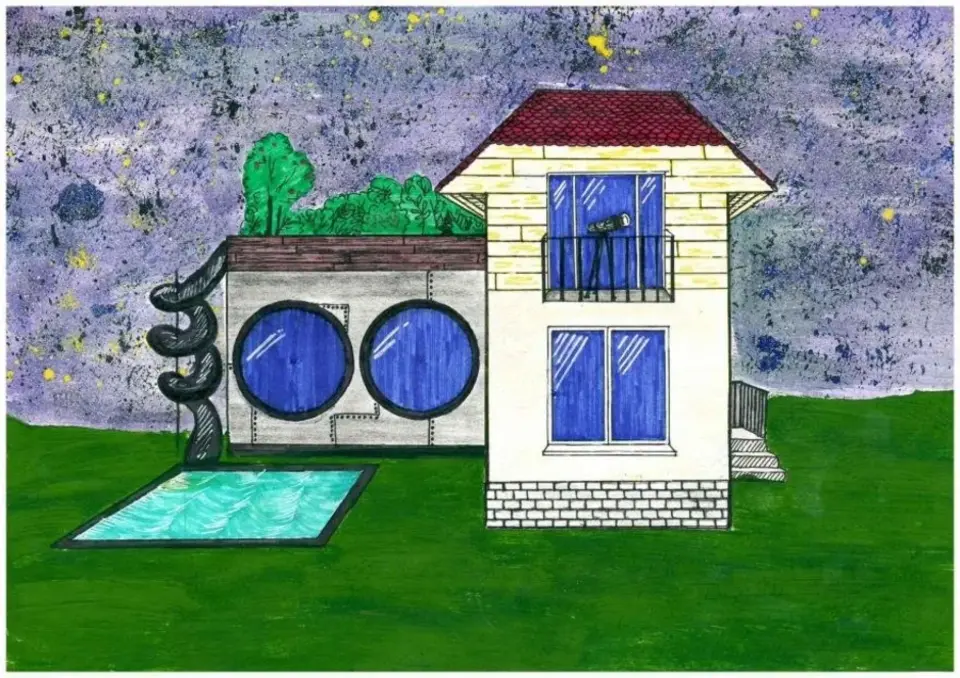 Дом из будущего рисунок