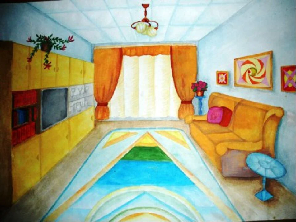 Дизайн комнаты рисунок