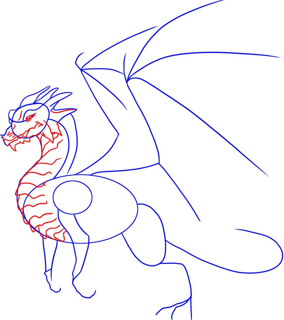 Рисунки для срисовки драконы поэтапно