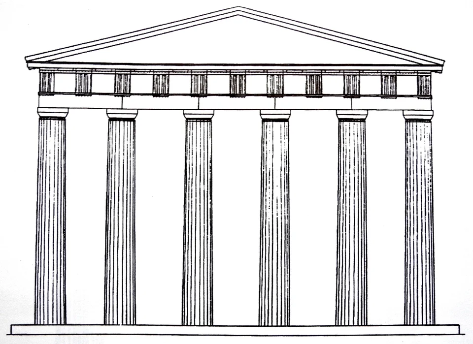 Древнегреческий храм парфенон