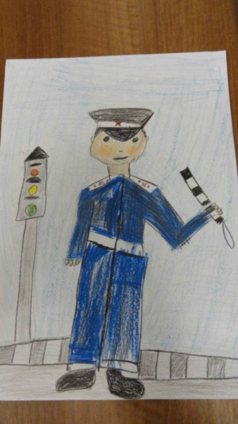 Полицейский детский рисунок