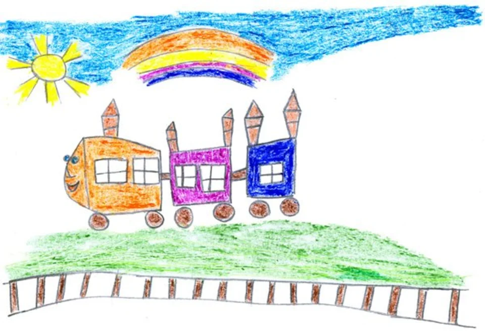 Рисунок детской железной дороги