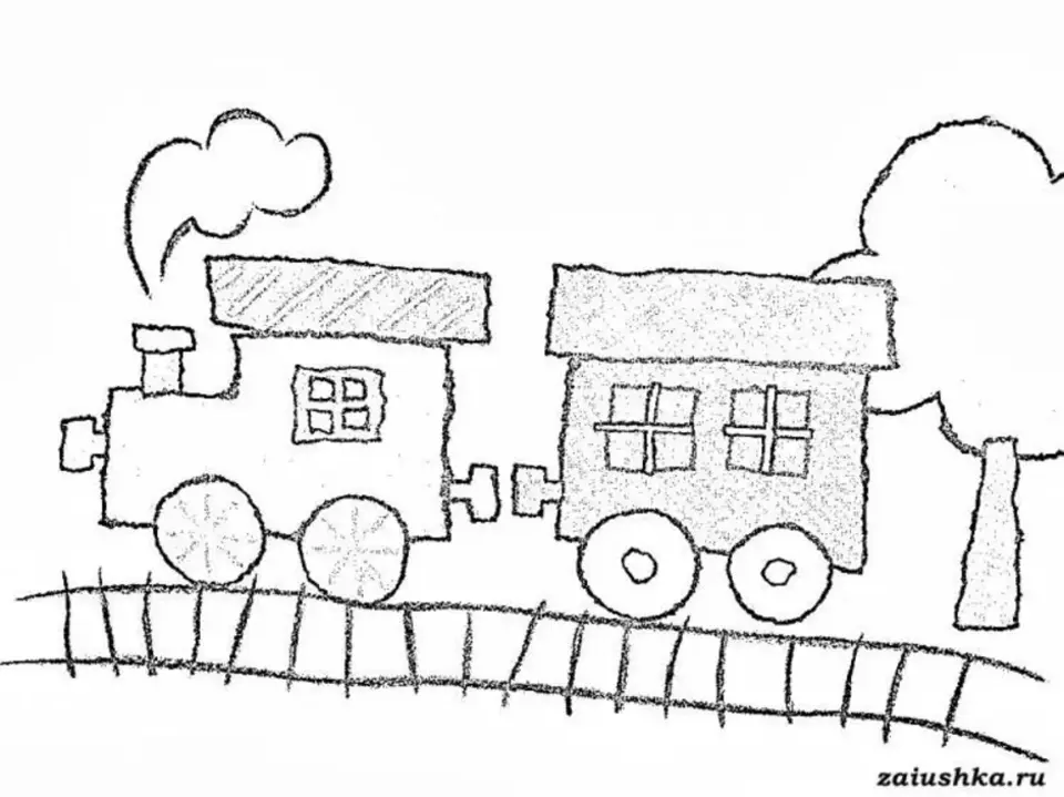 Раскраска для детей поезд
