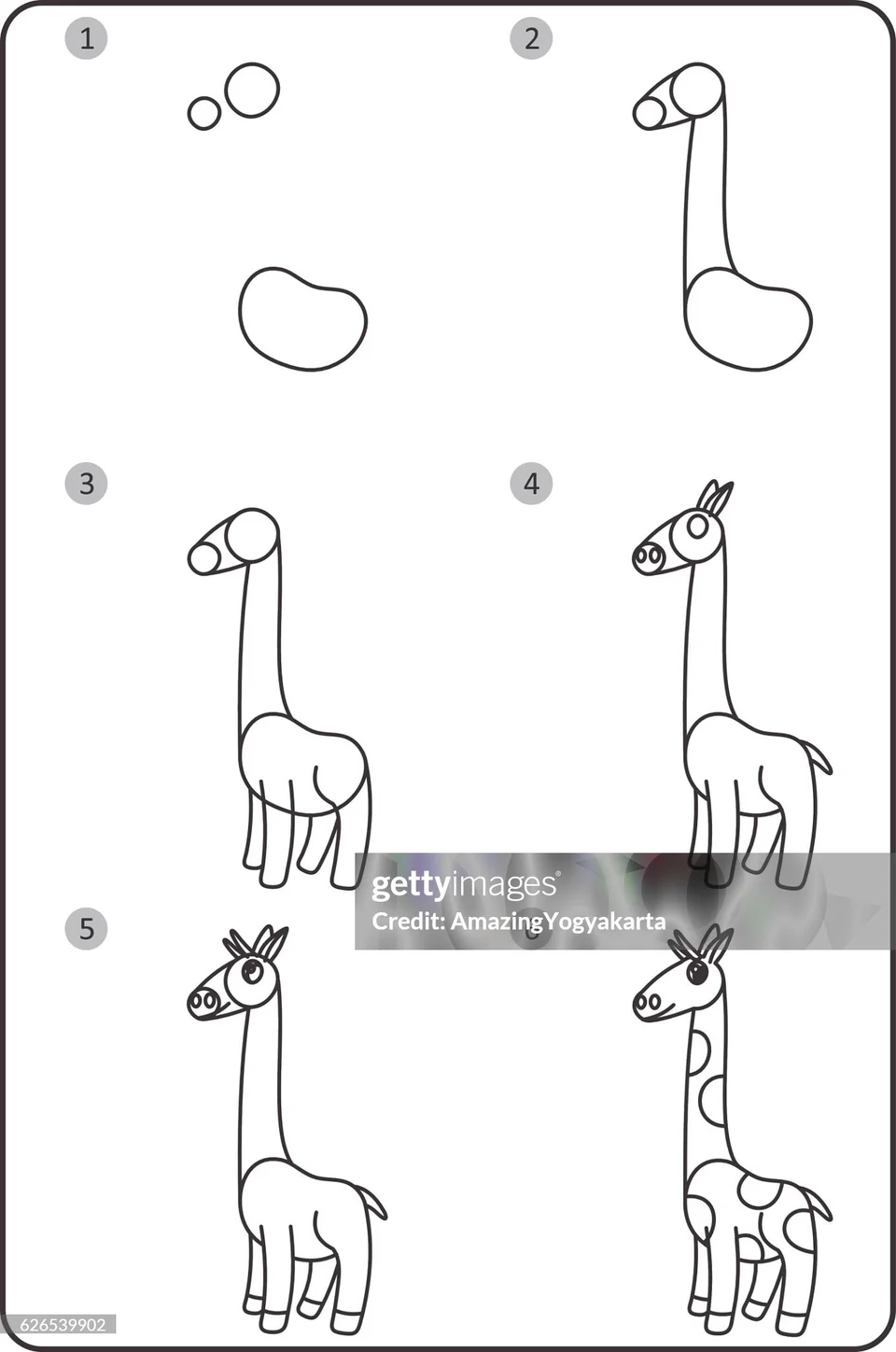 Рисунок жирафа поэтапно