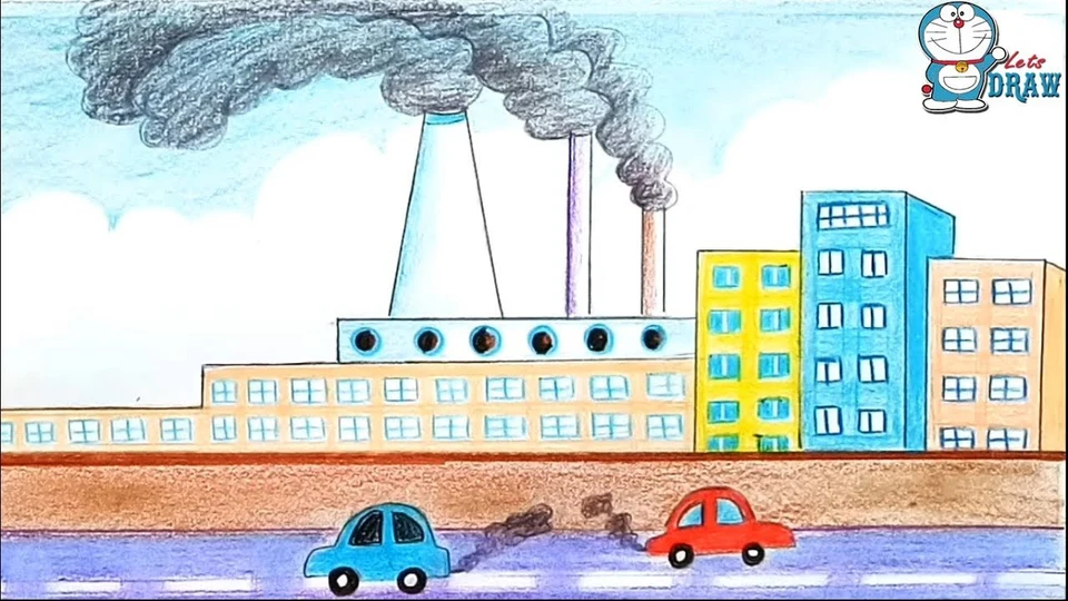Рисунок загрязнение воздуха