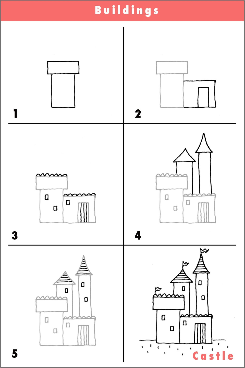 Замок карандашом для детей