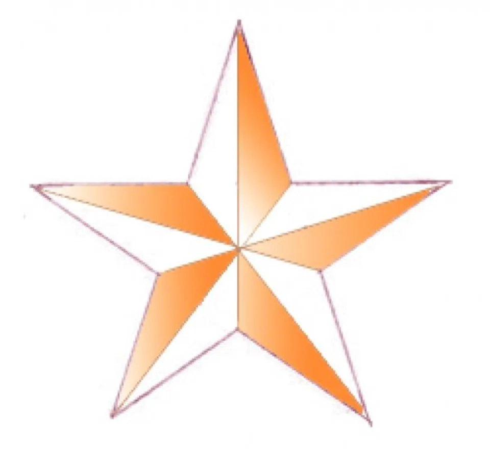 Звезда пятиконечная цветная