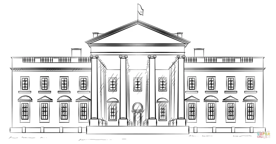 Белый дом рисунок