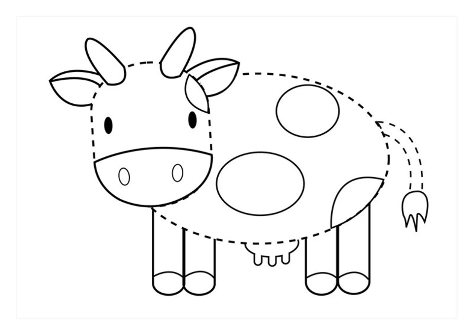 Корова рисунок легкий