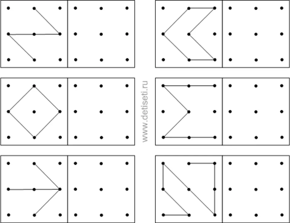 Повтори ал. Тренажер для моторики и внимательности повтори по точкам. Соединение фигур по точкам. Соединить по точкам фигуры. Рисование фигур по точкам.