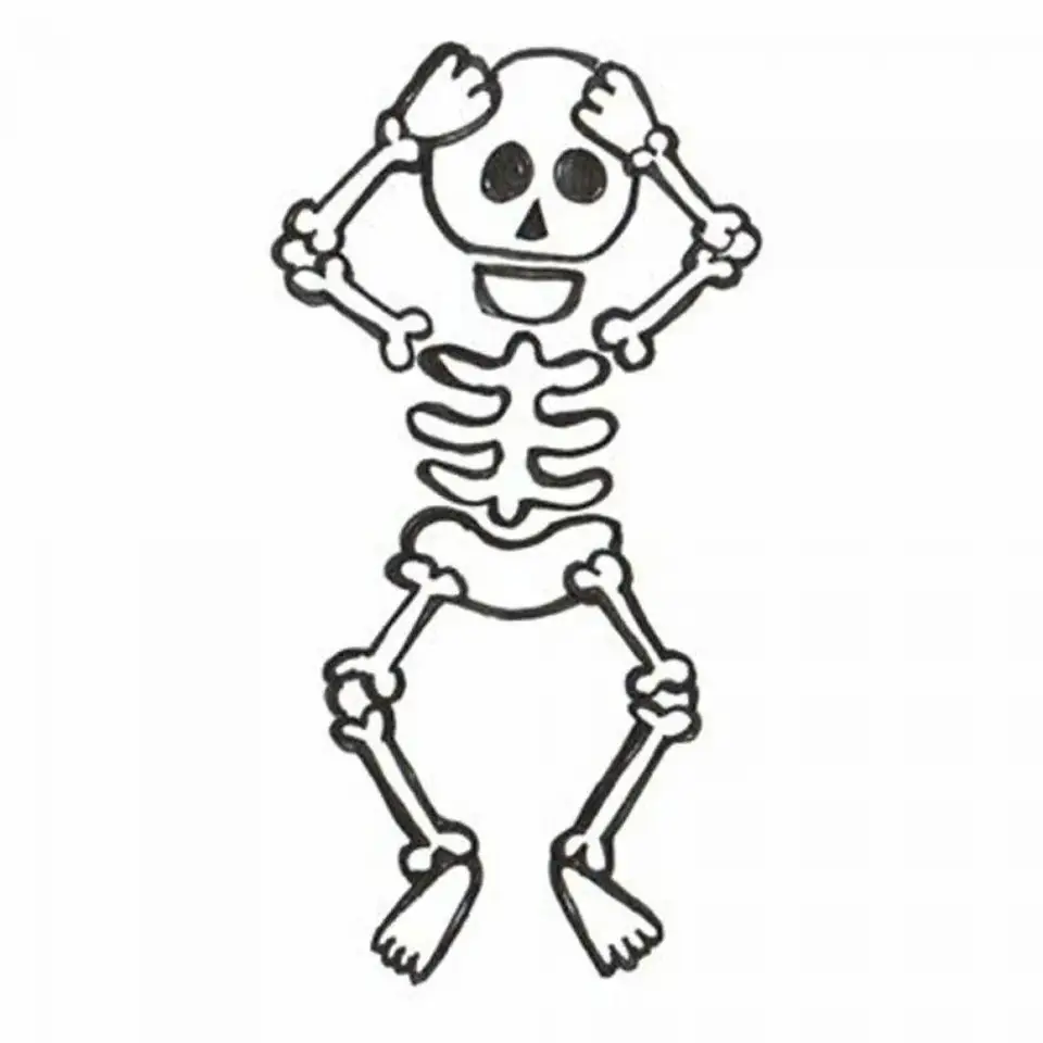 Скелет на хэллоуин рисунок