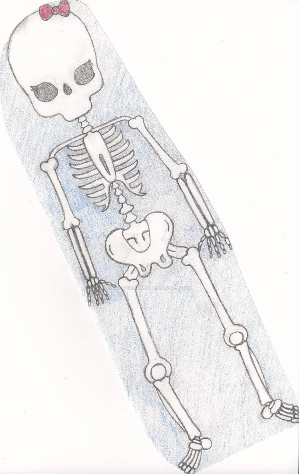 Рисунки для срисовки скелет