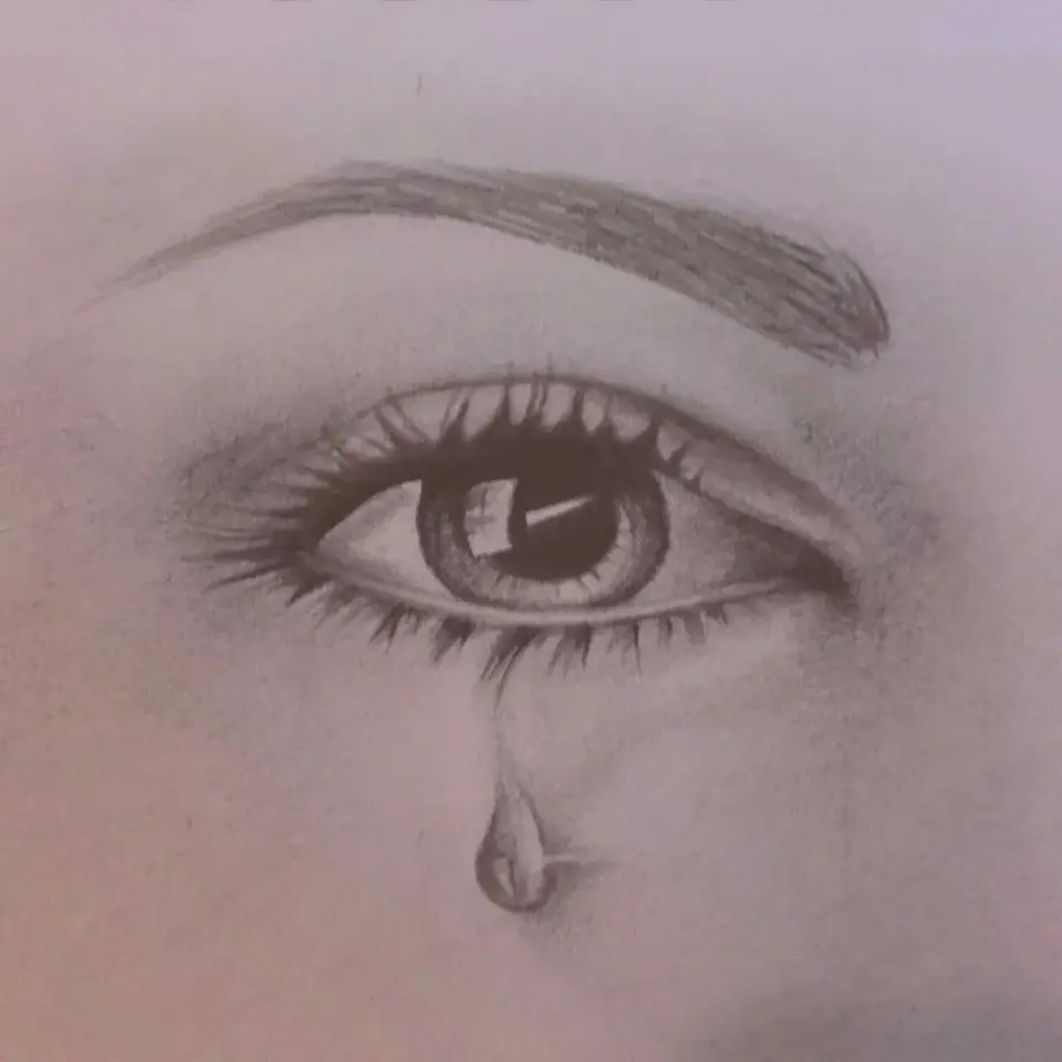 Рисунки карандашом глаза со слезами