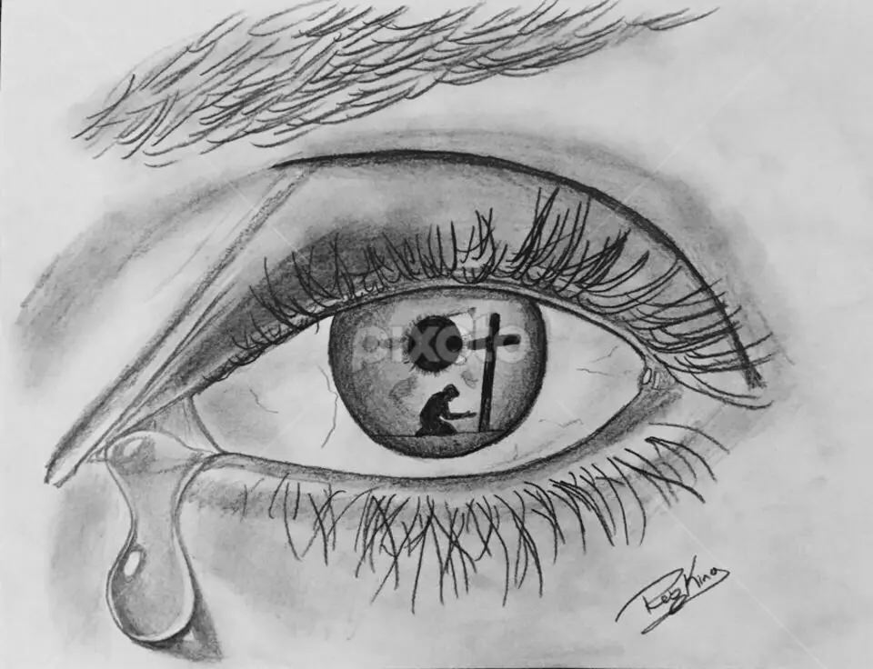 Глаза карандашом для срисовки