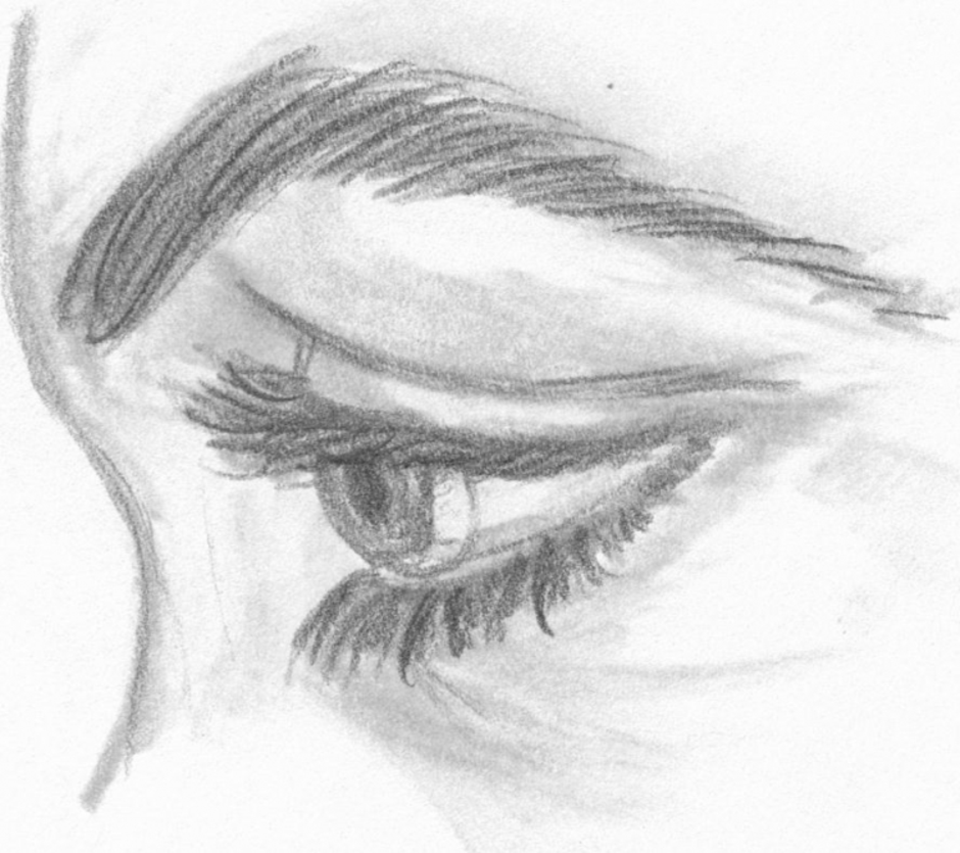 Рисунки простым карандашом глаза