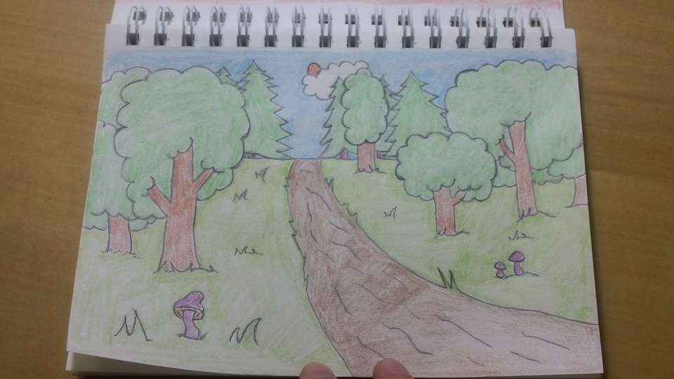 Рисунок лес