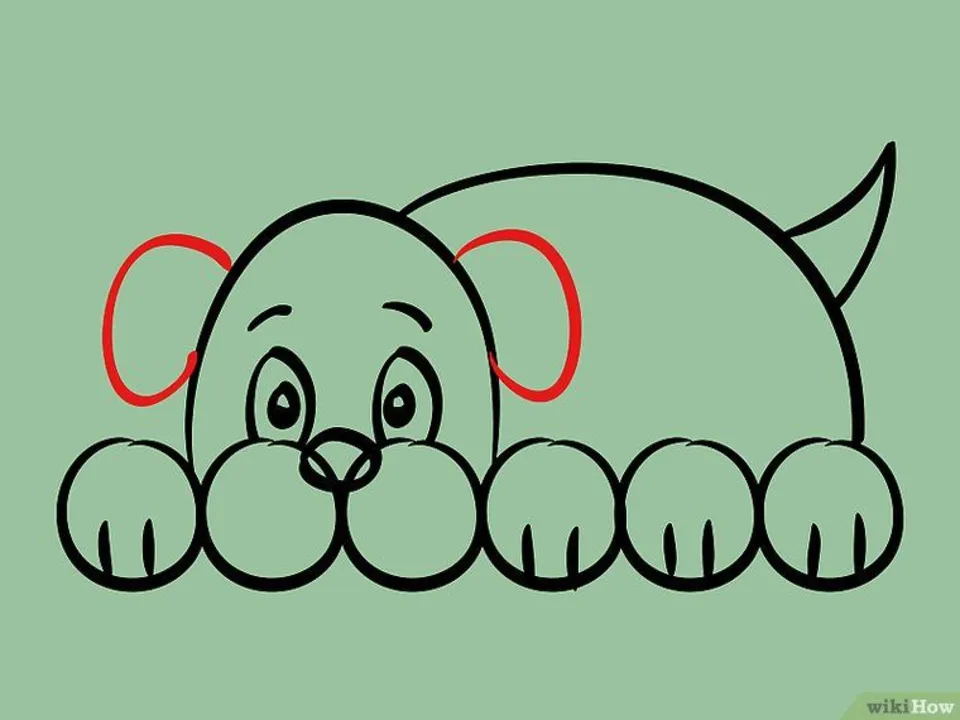 Рисунок собаки карандашом поэтапно