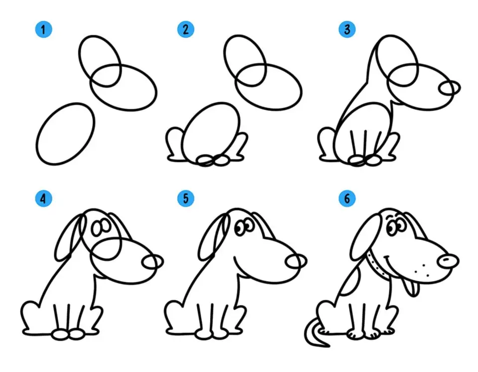 Рисуем собаку для детей