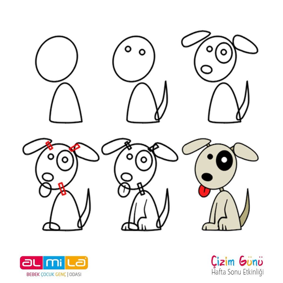 Рисуем собаку поэтапно для детей