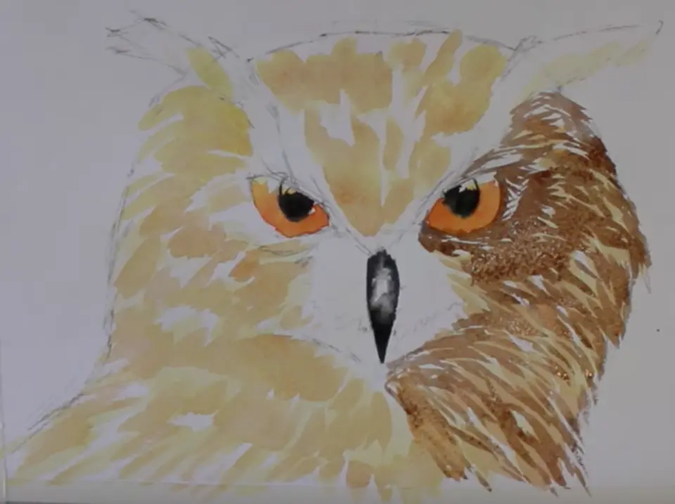 Рисунок карандашом сова