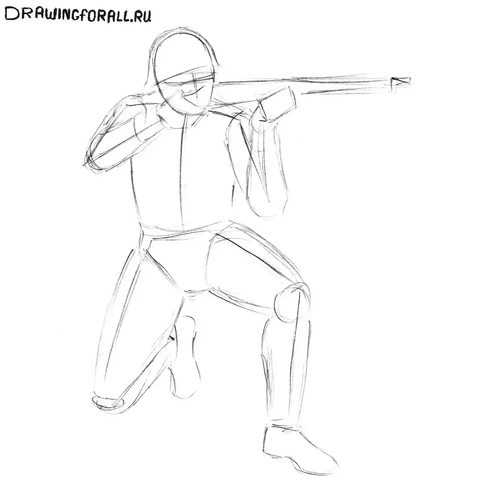 Рисунок карандашом солдат
