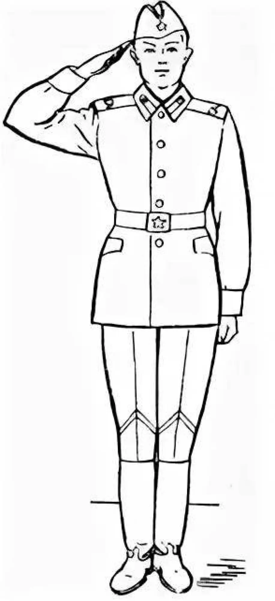 Военный человек рисунок