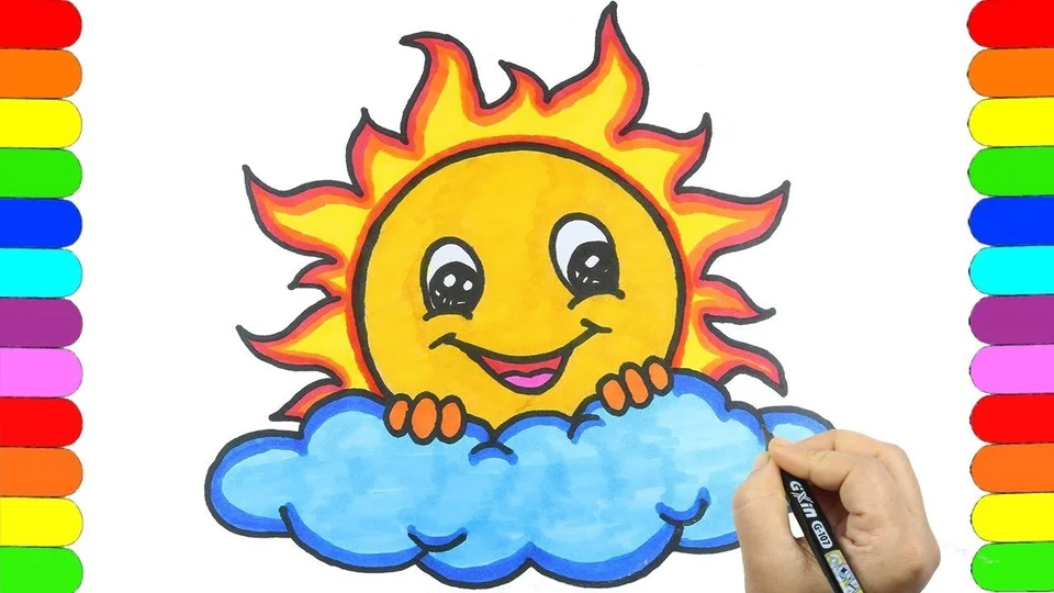 Солнышко рисунок детский